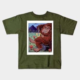 Bigfoot Coffee Time Kids T-Shirt